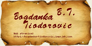 Bogdanka Tiodorović vizit kartica